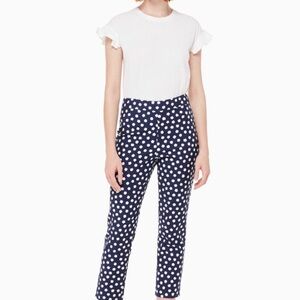 NWOT Kate Spade Cloud Dot Jacquard Dot Pants - Size 0